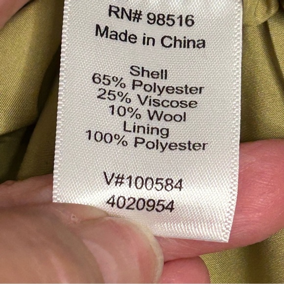 Coldwater Creek Green Tweed Lined 5-Button Long Sleeve Career Blazer Sz 4-6 - Picture 8 of 9